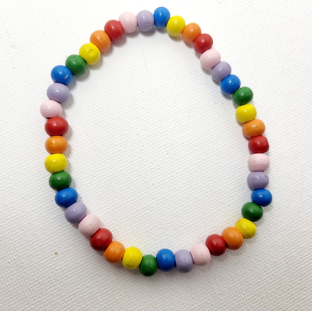 🕳️ Rainbow Wood Bracelet